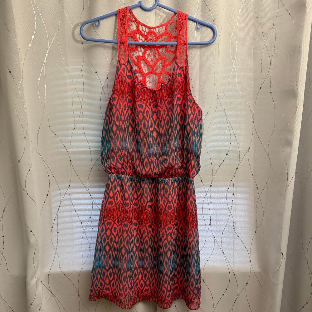 Express Coral and turquoise dress - EU